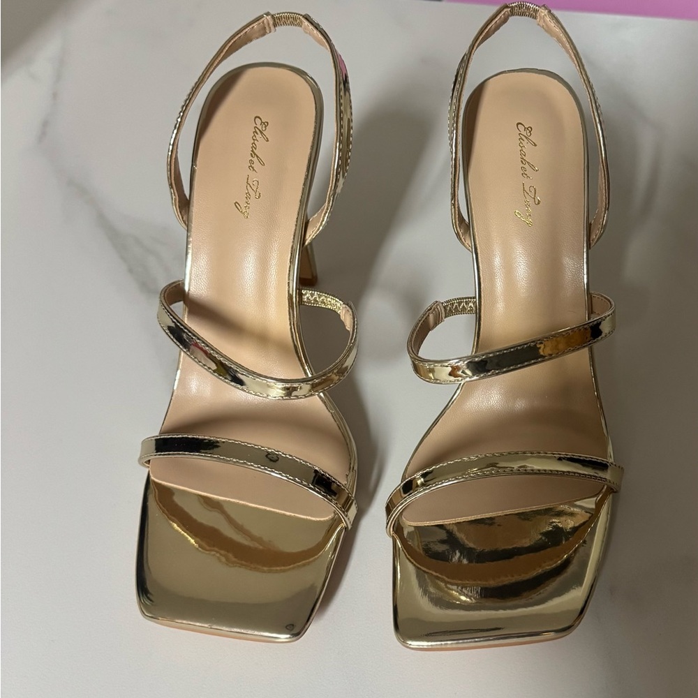 Gold heels size 9